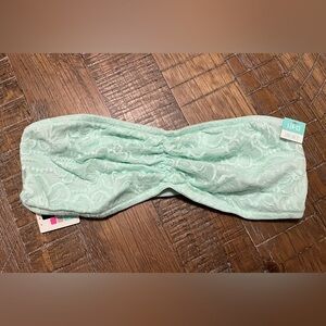 Victoria’s Secret floral print lace bandeau bra with sheer back